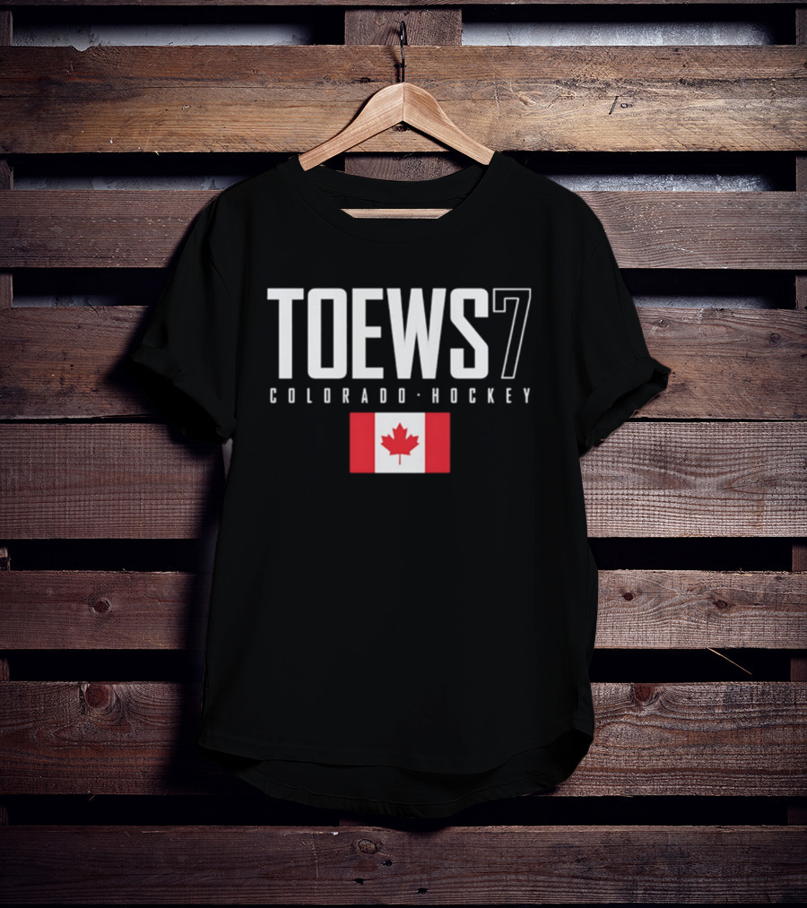 Toews 7 Colorado Hockey Canada Flag T-Shirt