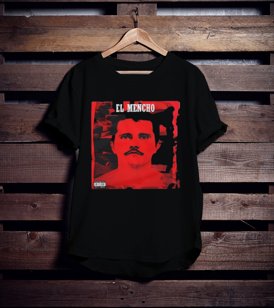 El Mencho CJNG Red Portrait Explicit Content T-Shirt