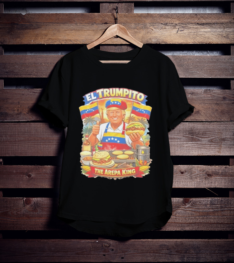 El Trumpito The Arepa King Venezuela Flag BBQ Cooking Image T-Shirt