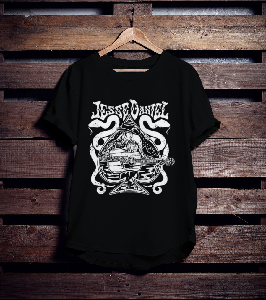 Jesse Daniel Country Music Cowboy Guitar Snake T-Shirt