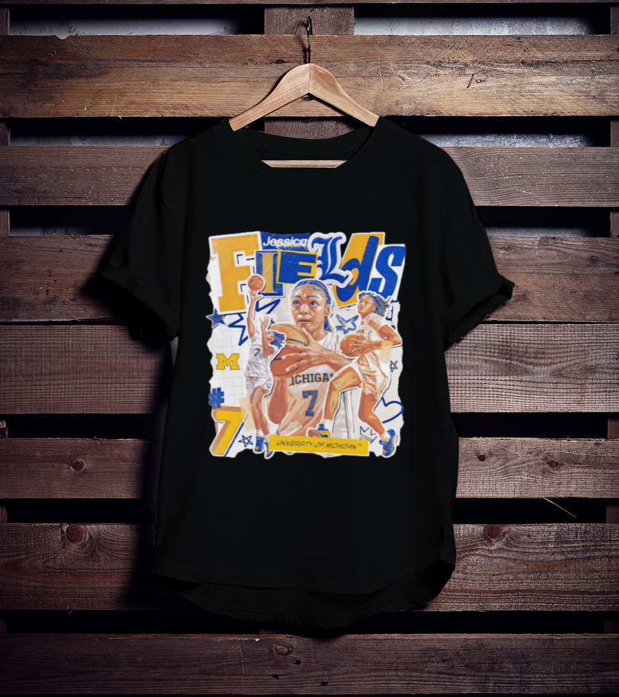 Jessica Fields University Of Michigan Basketball Number 7 T-Shirt