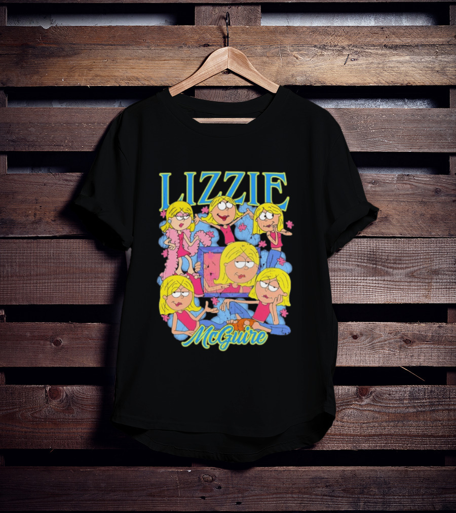 Lizzie McGuire Cartoon Characters Graphic Featuring Lizzie T-Shirt