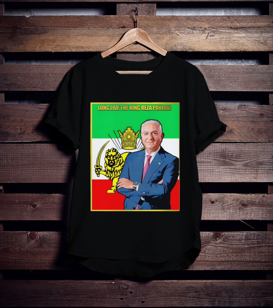 Long Live The King Reza Pahlavi Iranian Flag Lion T-Shirt