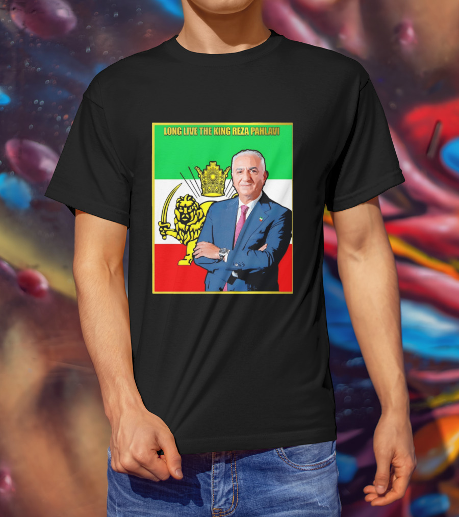 Long Live The King Reza Pahlavi Iranian Flag Lion T-Shirt