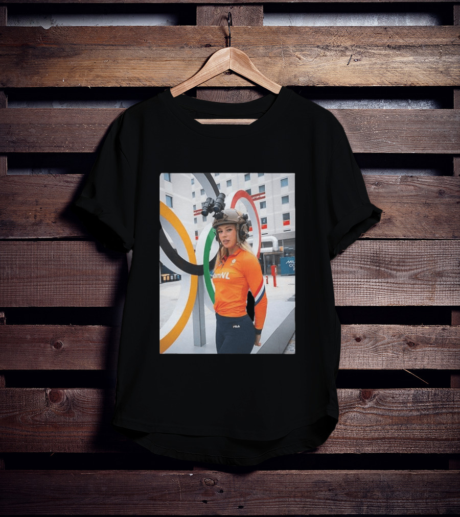Jutta Leerdam Night Vision Helmet Netherlands Olympic Athlete Fila T-Shirt