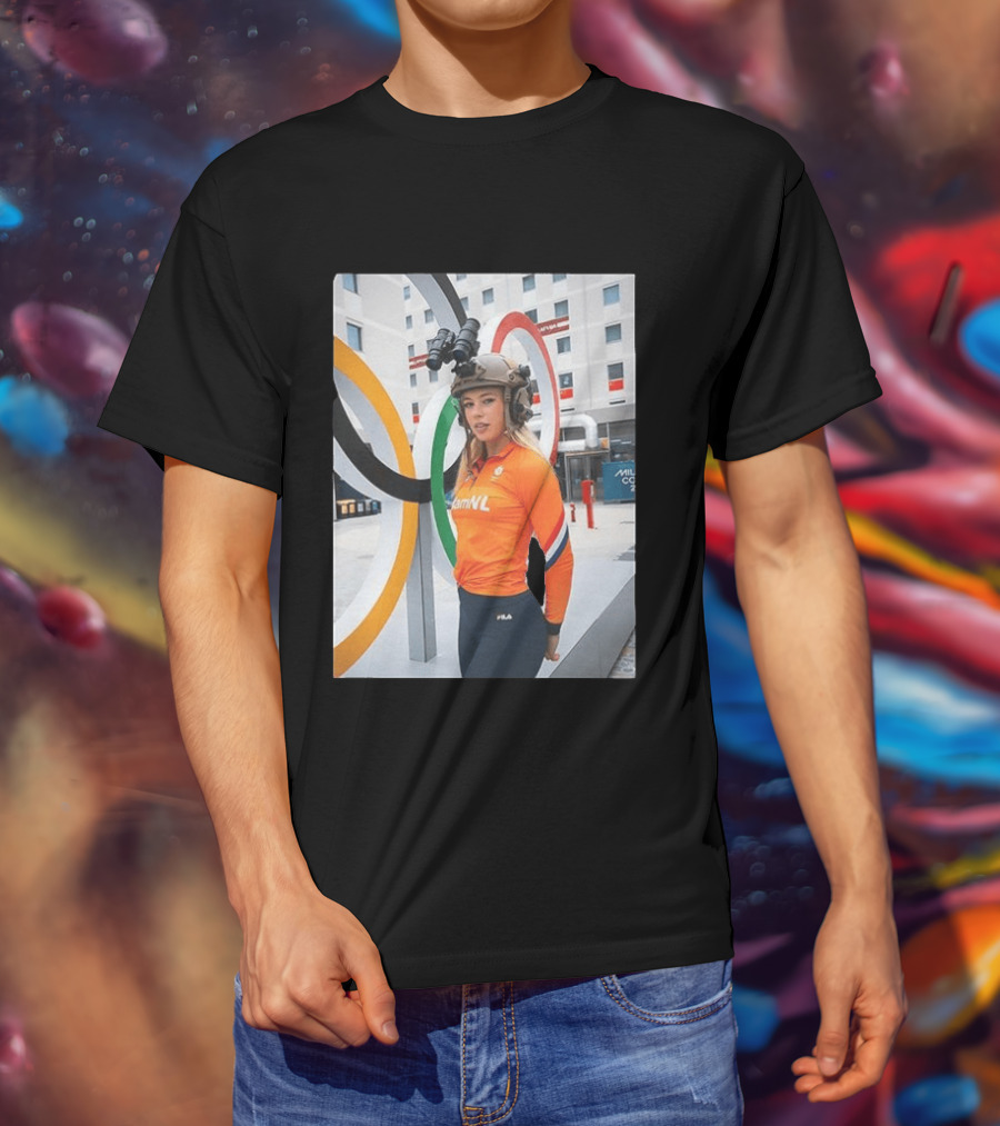 Jutta Leerdam Night Vision Helmet Netherlands Olympic Athlete Fila T-Shirt