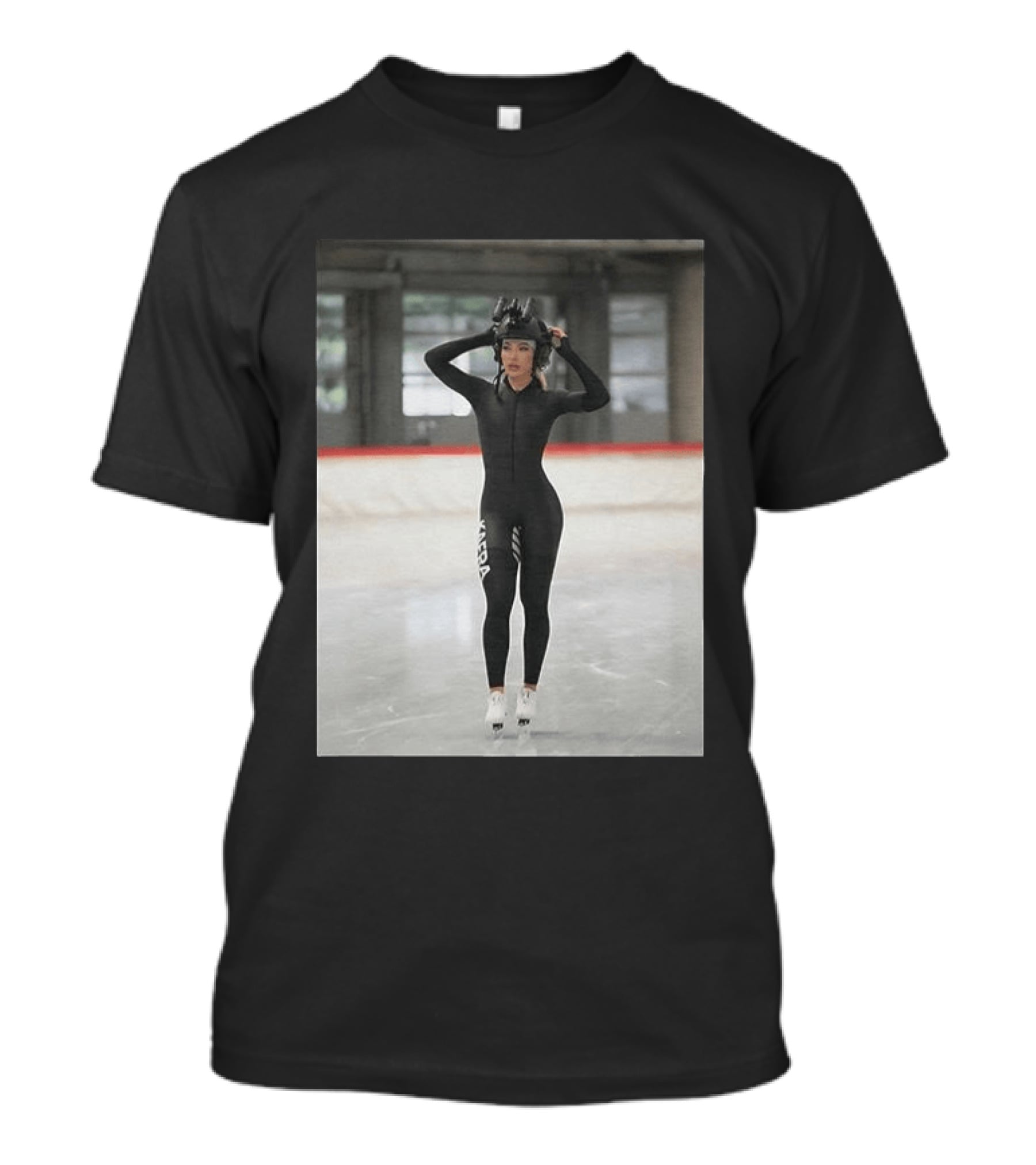 Jutta Leerdam Speed Skating Night Vision Helmet And Suit Ice Rink T-Shirt