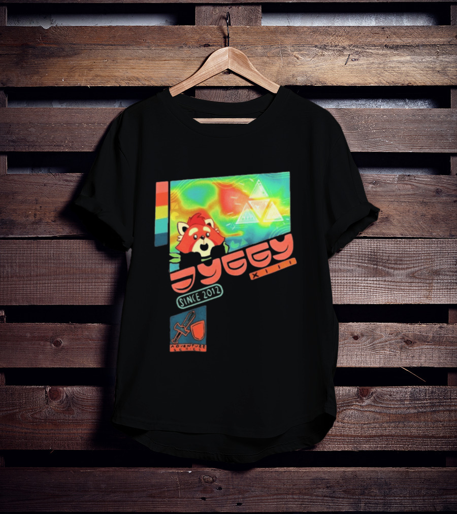 Jyggy Adventuring Since 2012 Red Panda Adventure Seeker Triangles T-Shirt