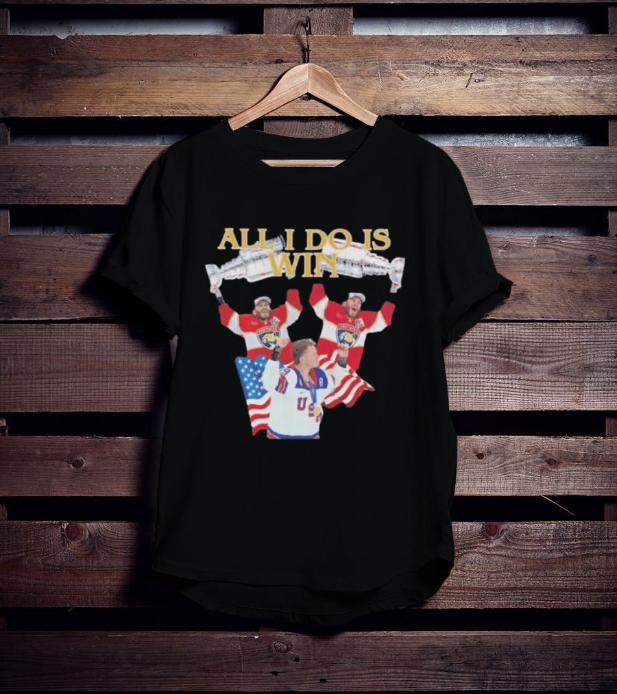 All I Do Is Win Matthew Tkachuk USA Hockey Panthers Flag T-Shirt