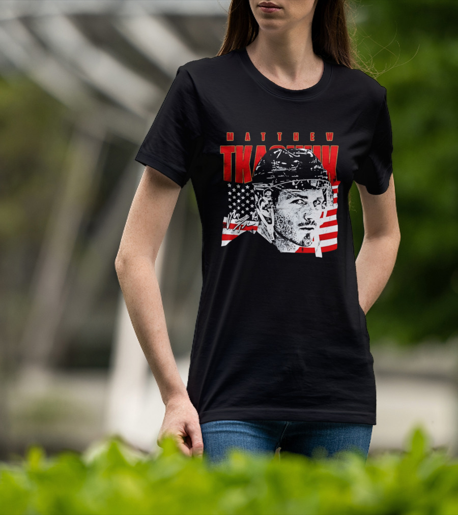 Matthew Tkachuk Usa Hockey Florida Stars And Stripes T-Shirt