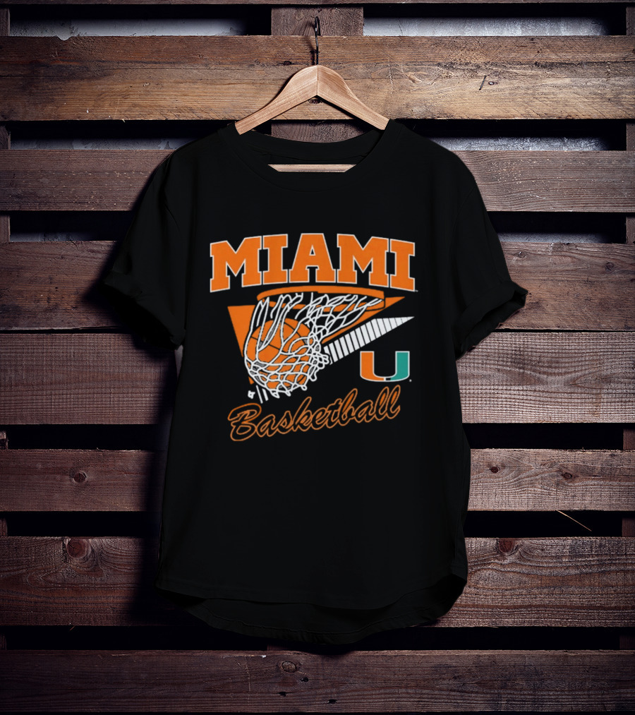 Miami Basketball U Basketball Swish T-Shirt