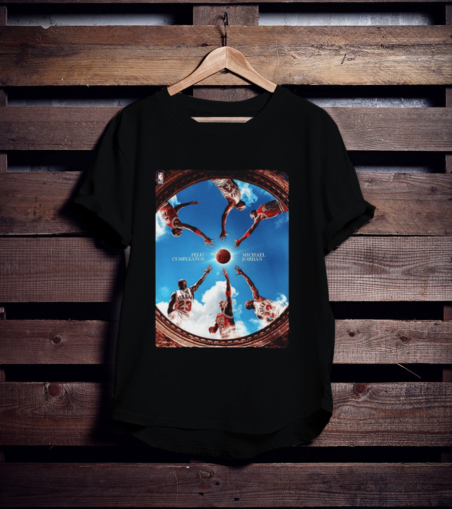 Feliz Cumpleaños Michael Jordan Basketball Reach Sky 23 T-Shirt