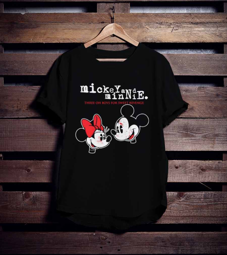 Mickey And Minnie Mouse Three Oh Boys For Sweet Revenge T-Shirt