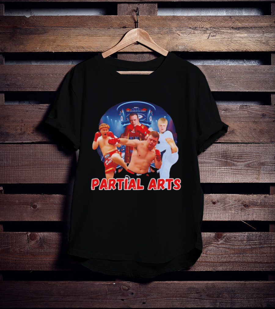 Partial Arts Fighters In Arena Battle T-Shirt