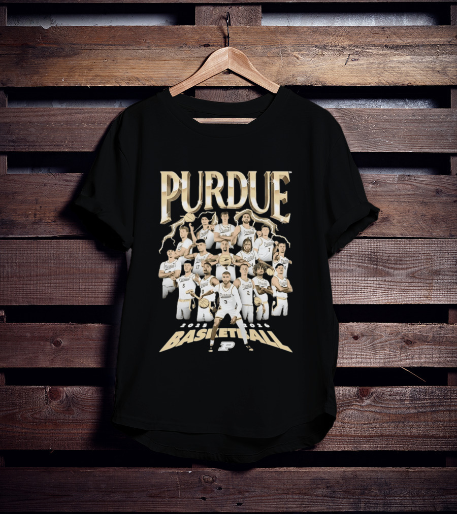 Purdue Boilermakers 2025 2026 Basketball Team Players Collage T-Shirt