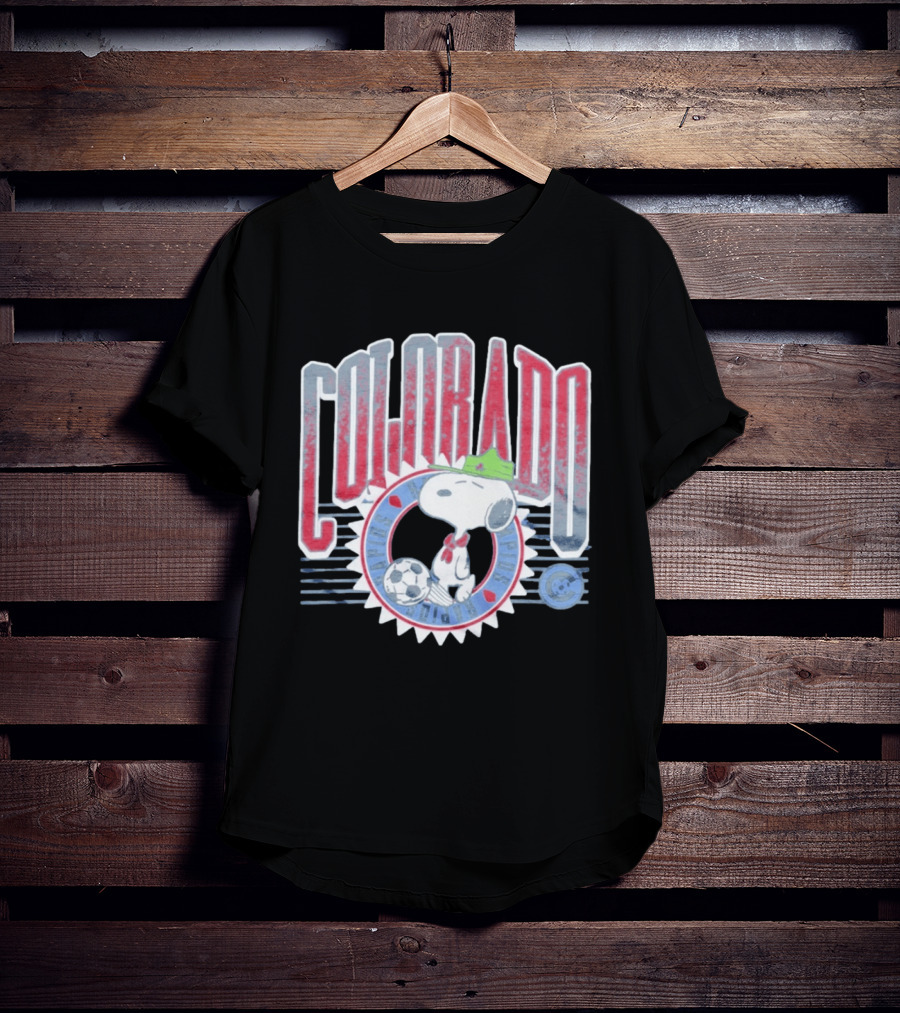 Peanuts Snoopy Colorado Rapids Soccer Cartoon T-Shirt