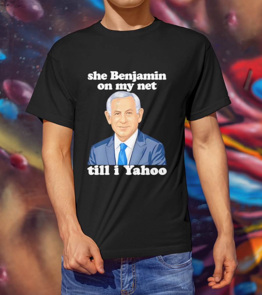 She Benjamin On My Net Till I Yahoo Cartoon Benjamin Portrait Blue Suit T-Shirt