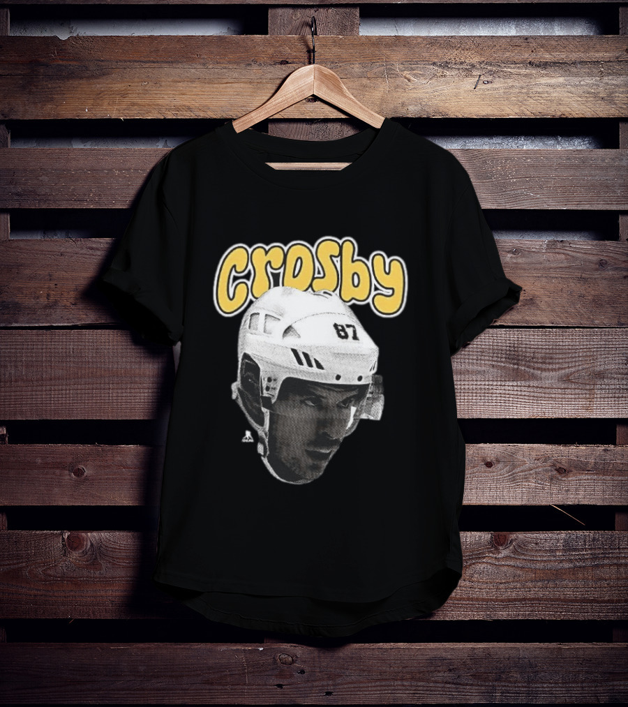 Sidney Crosby Pittsburgh Penguins Hockey 87 Big Face T-Shirt