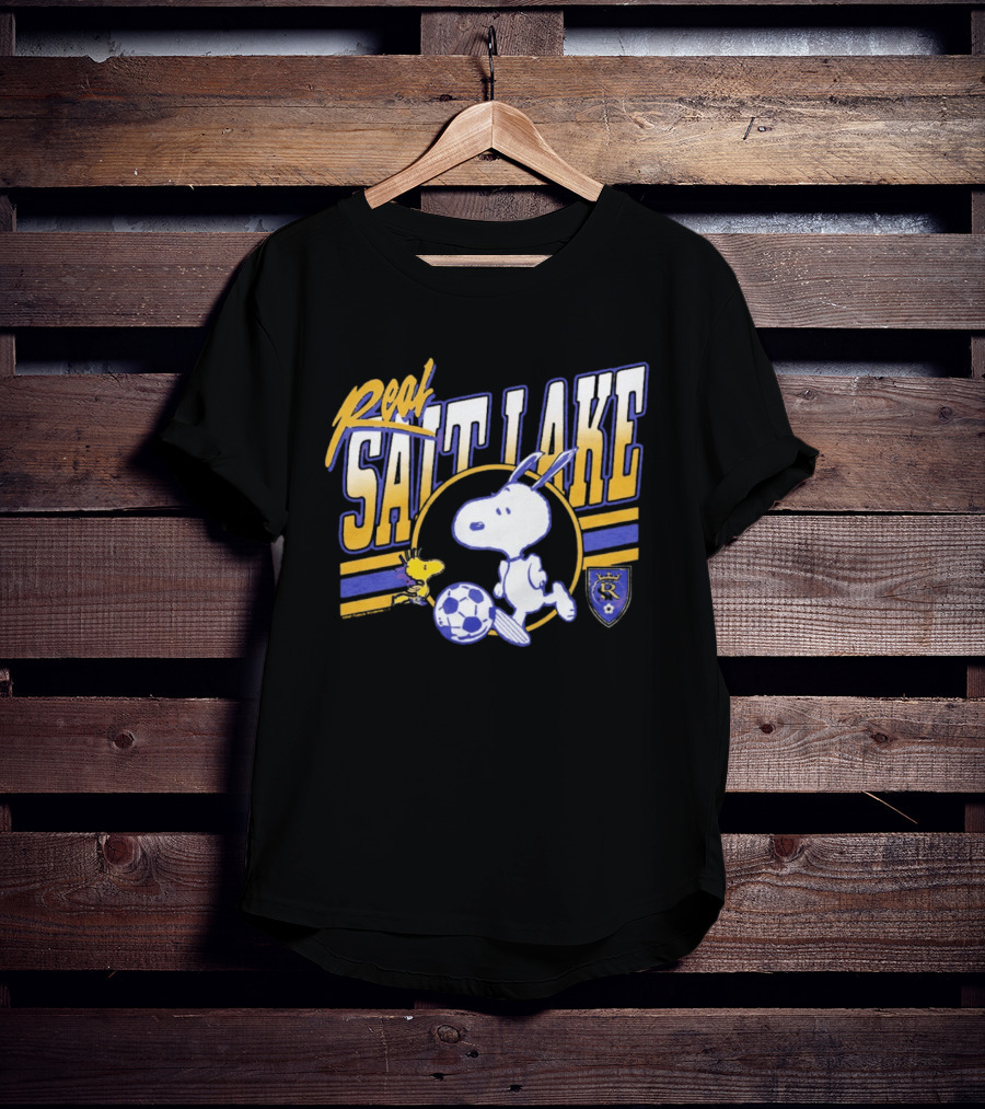 Real Salt Lake Snoopy Soccer Collaboration Peanuts Comic T-Shirt