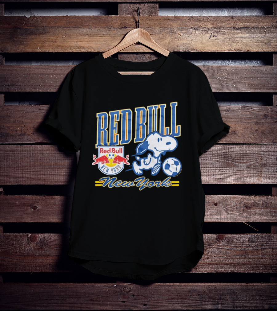 Peanuts Snoopy Red Bull New York Soccer Collaboration T-Shirt