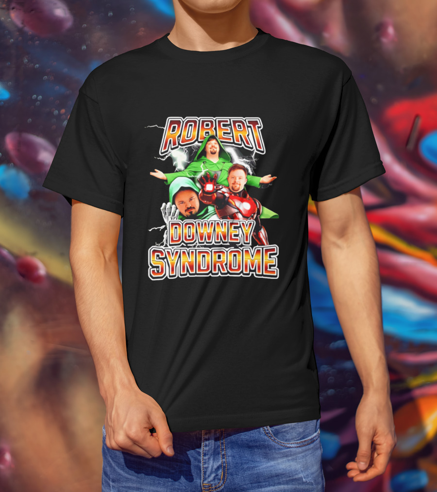 Robert Downey Syndrome Green Iron Suit T-Shirt