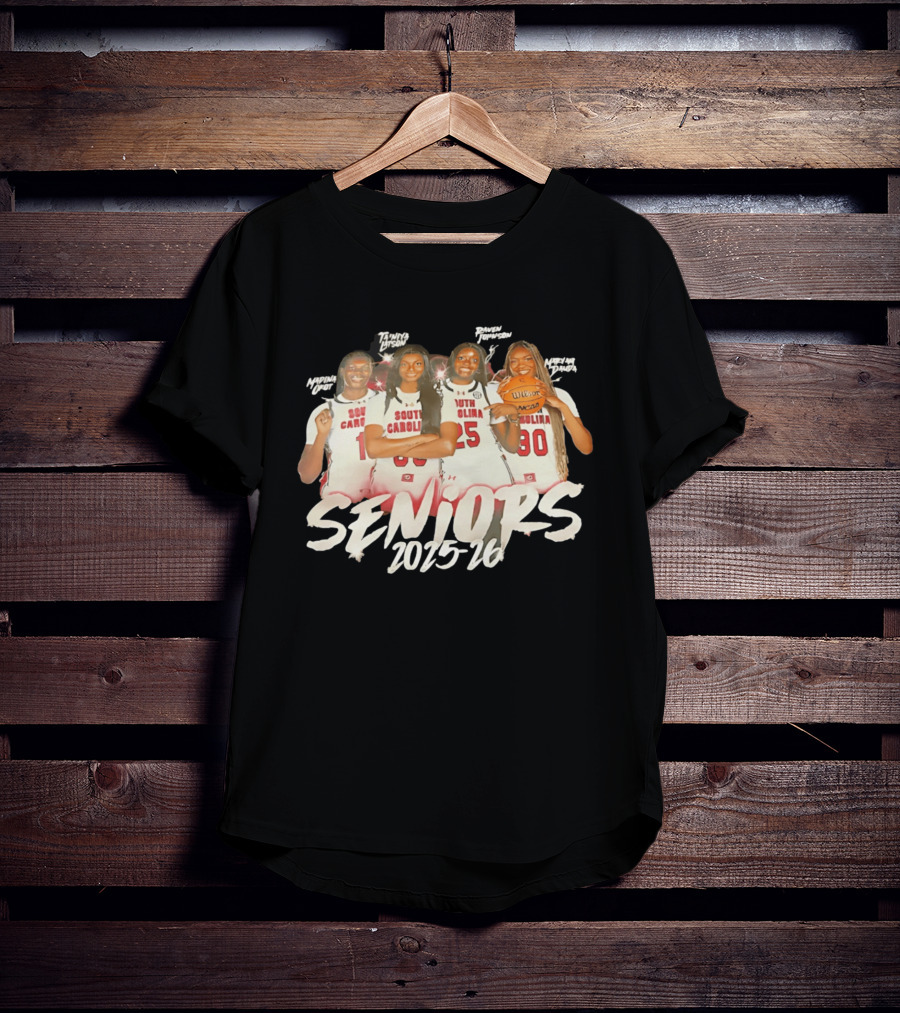 South Carolina Women's Basketball Seniors 2025 26 Aiysha Davis Joyce Tanya Latson Marina Okafor Nneka Nadarai T-Shirt