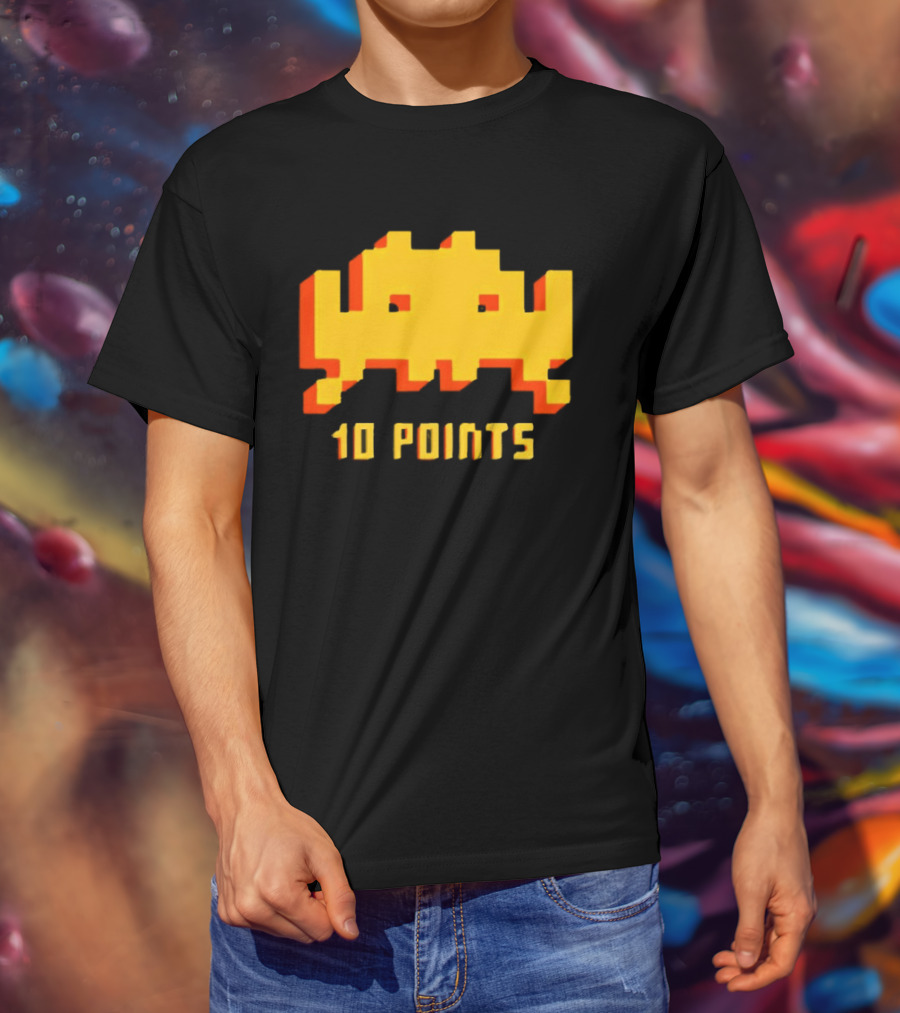 Roy IT Crowd Space Invader 10 Points Game Reference T-Shirt
