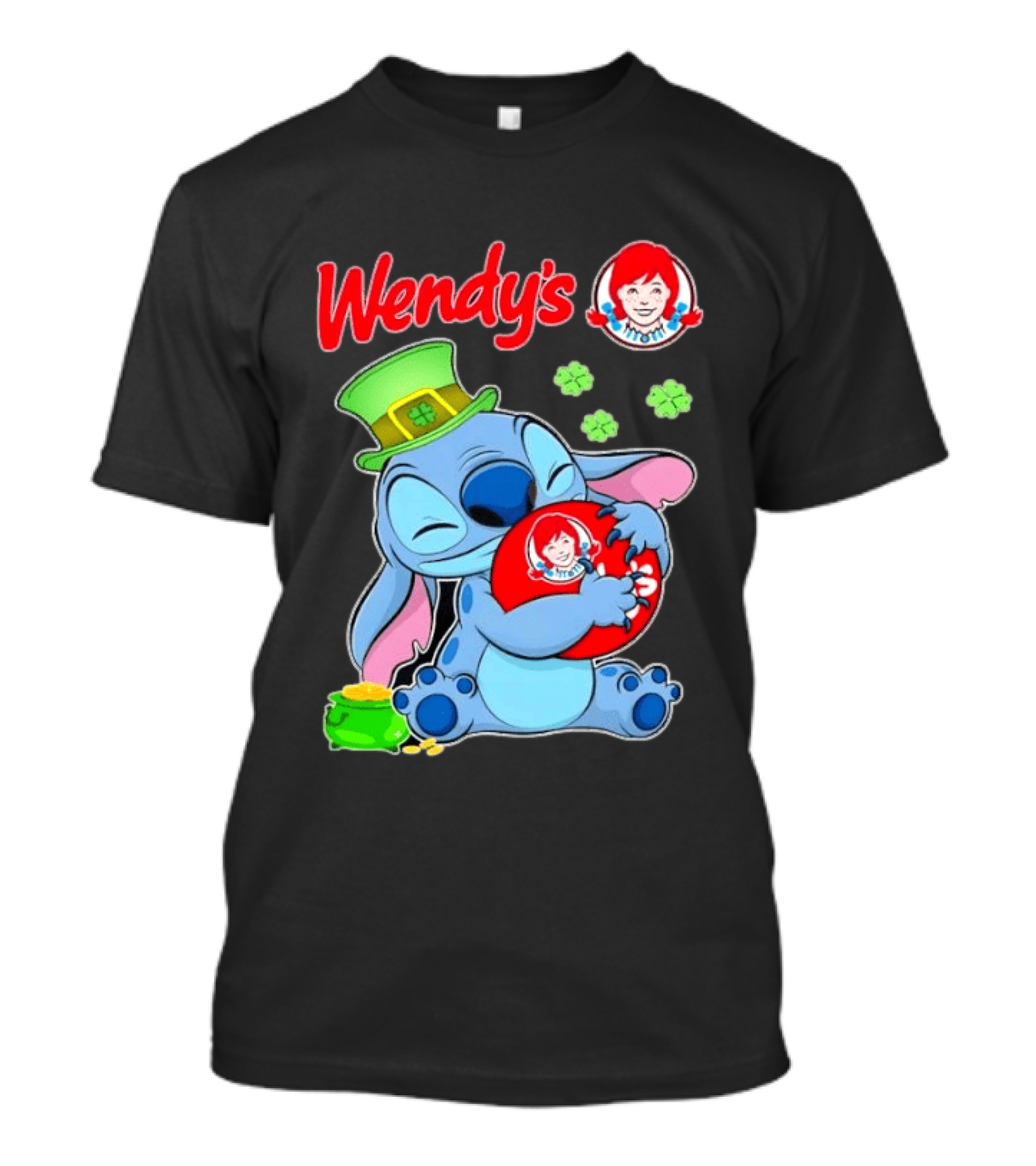 Wendy's Leprechaun Hat Stitch Hugging St Patricks Day T-Shirt