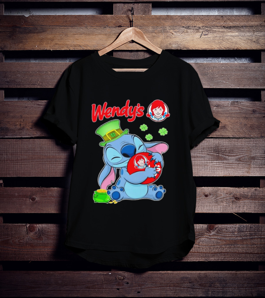 Wendy's Leprechaun Hat Stitch Hugging St Patricks Day T-Shirt