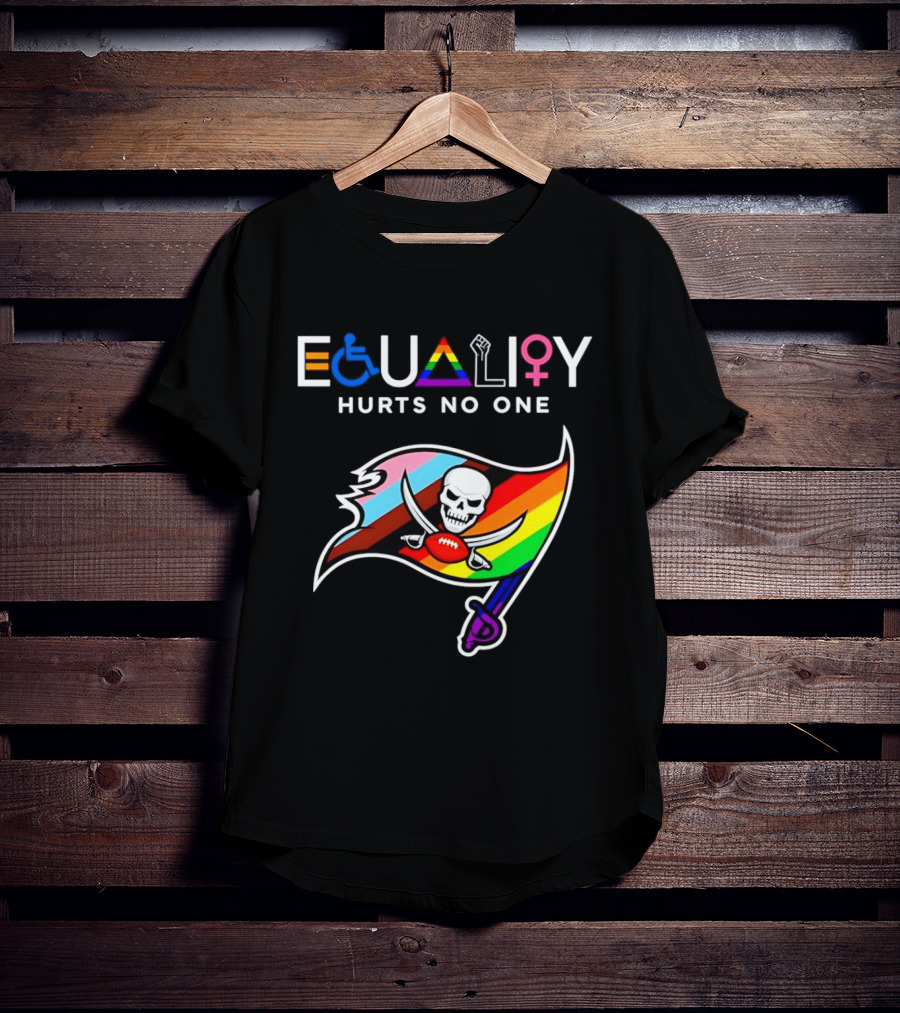 Tampa Bay Buccaneers Equality Hurts No One LGBTQ Pride Flag T-Shirt
