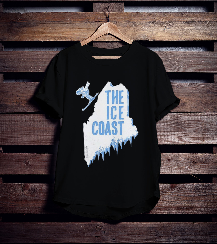 The Ice Coast Skier Jumping Map T-Shirt