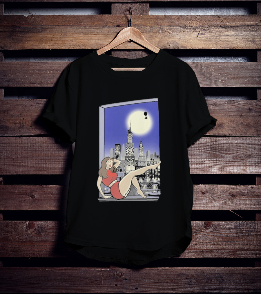 Pauline TheSpaceVixen Urban Moonlit Cityscape T-Shirt