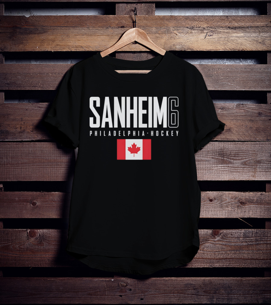 Sanheim 6 Philadelphia Hockey Canada Flag T-Shirt
