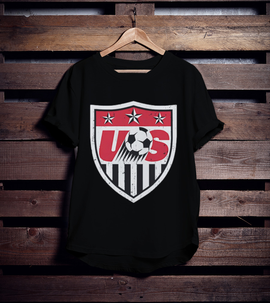 U.S. Soccer Stars And Stripes Emblem With Soccer Ball T-Shirt