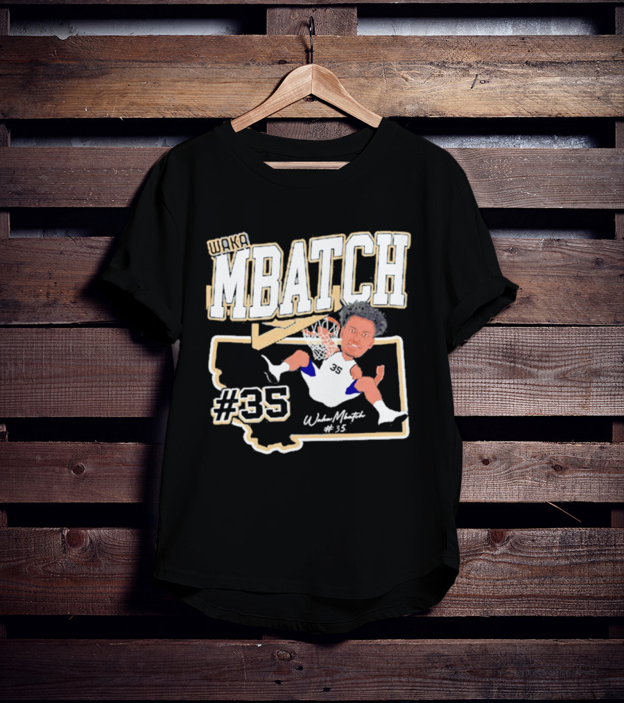 Waka Mbatch Montana State Bobcats Basketball #35 Caricature '26 T-Shirt