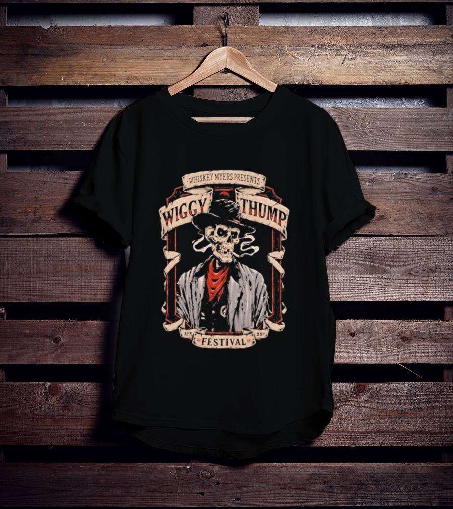 Whiskey Myers Wiggy Thump Festival April 25 2026 Skeleton Palestine Texas T-Shirt