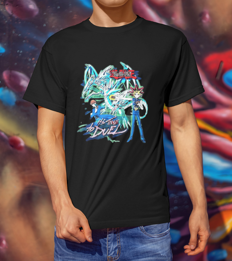 Yu Gi Oh Master Duel It's Time To Duel Blue Eyes White Dragon Yugi Kaiba T-Shirt