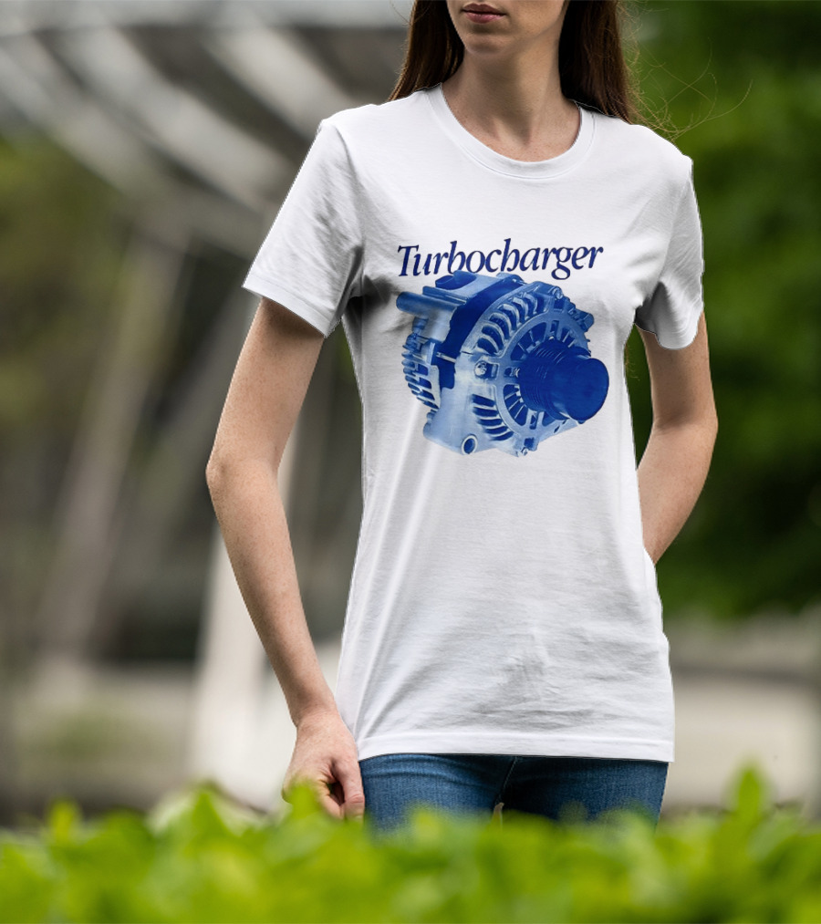 Turbocharger Alternator Blue Highlight T-Shirt