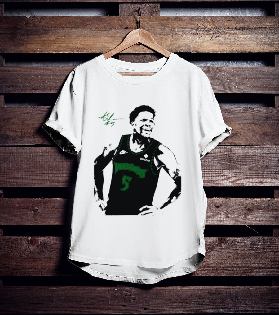 Anthony Edwards Minnesota Timberwolves Number 5 Signature T-Shirt