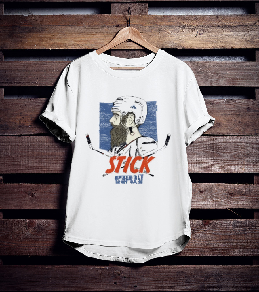 Stick Savard Atkinson Hockey Bearded Helmet T-Shirt