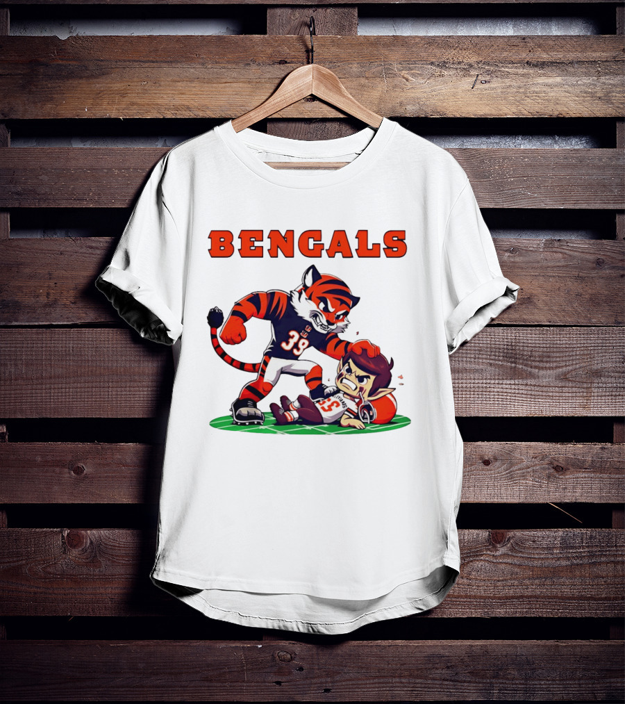 Cincinnati Bengals Rivals Cleveland Browns Cartoon T-Shirt