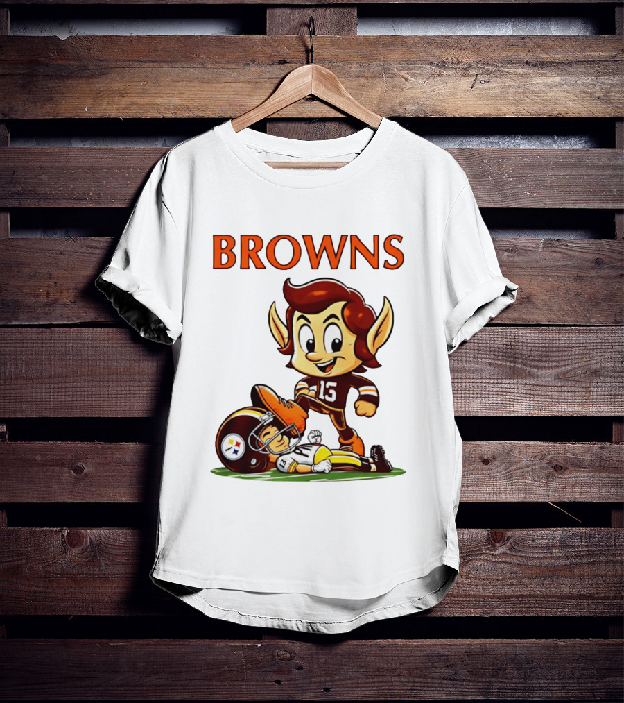Cleveland Browns Victory Over Pittsburgh Steelers Rivalry Brownie T-Shirt