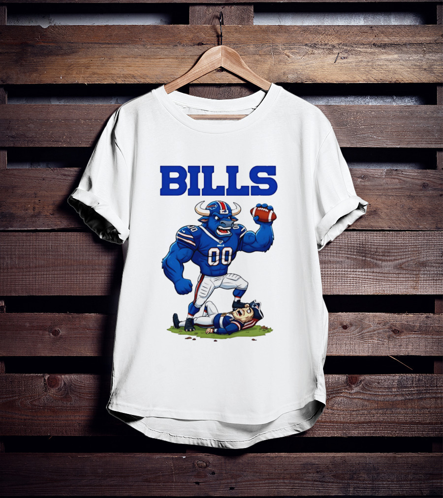 Buffalo Bills Vs New England Patriots Rivalry Comic Character Victory T-Shirt