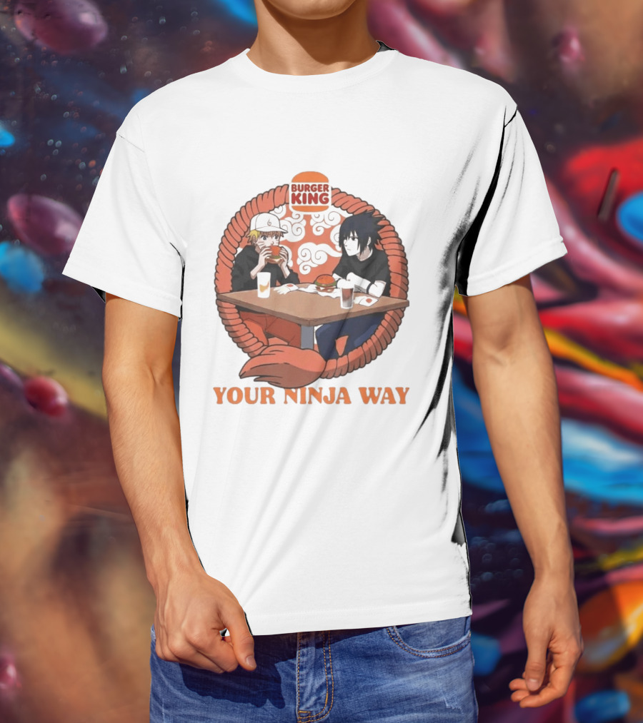 Burger King Naruto Sasuke Dining Your Ninja Way T-Shirt