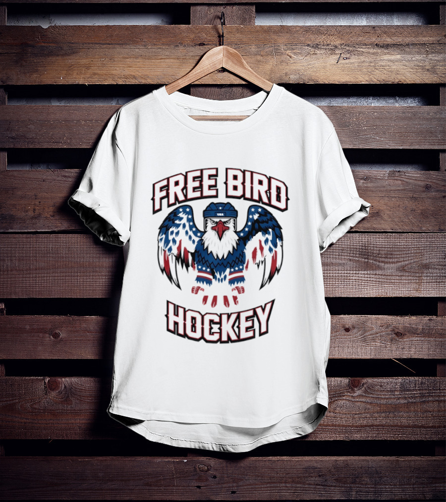 Free Bird Hockey Eagle T-Shirt