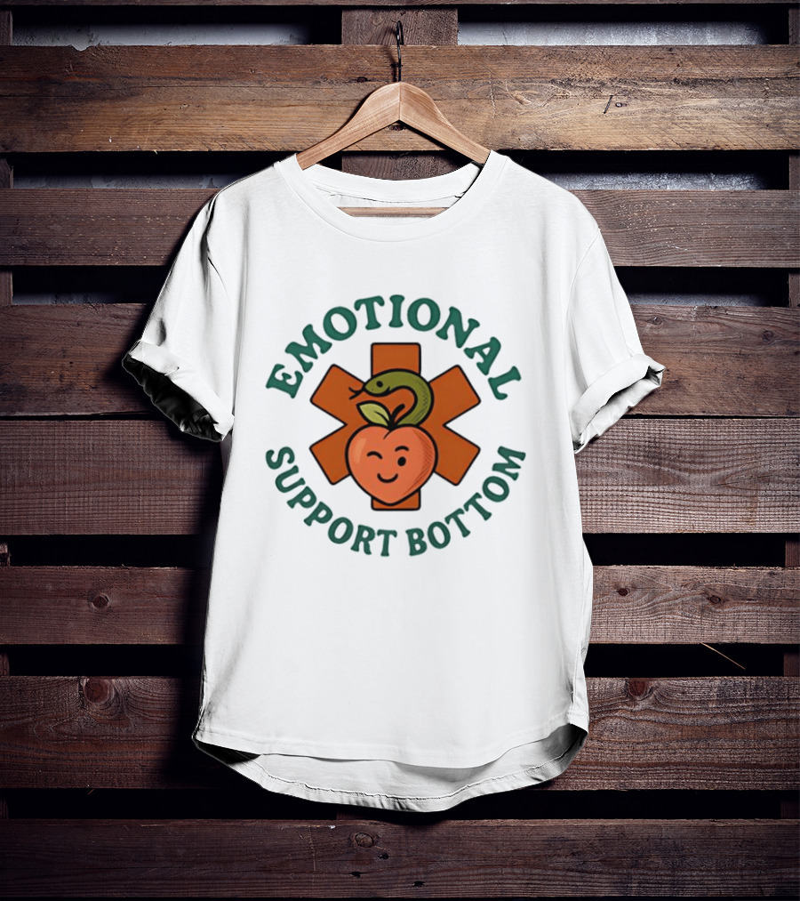 Emotional Support Bottom Peach Snake Star Of Life T-Shirt