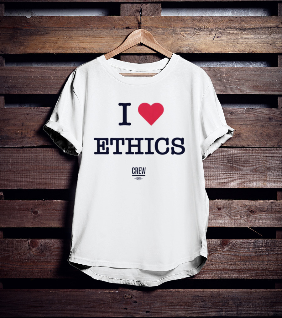 I Love Ethics Heart Crew T-Shirt