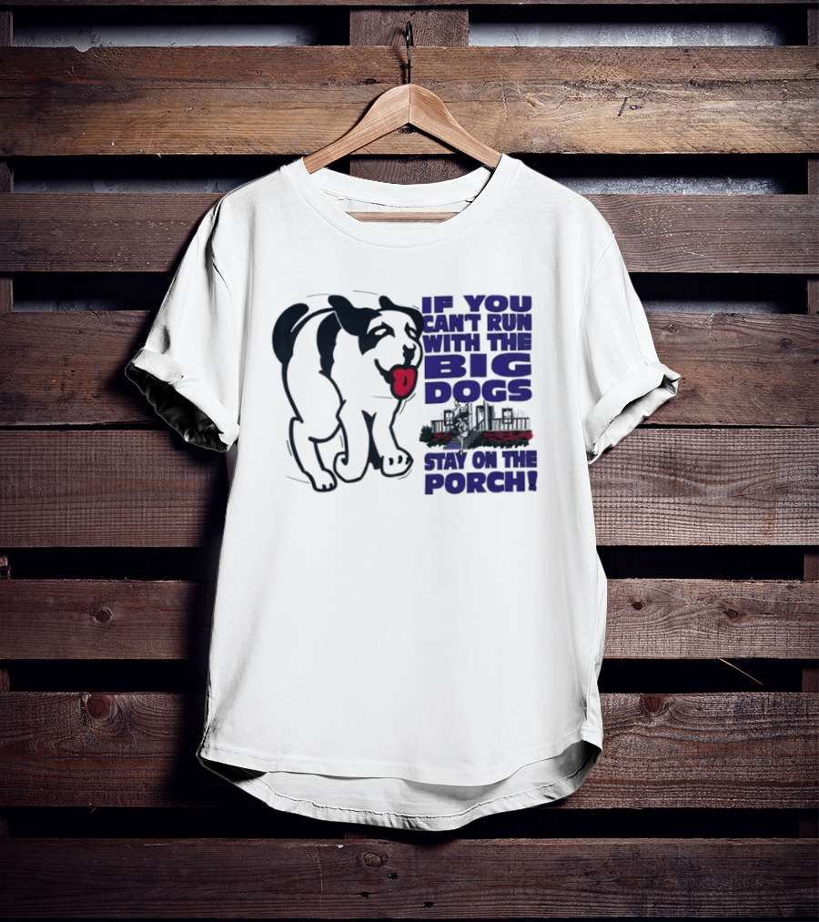 If You Can't Run With The Big Dogs Stay On The Porch Dog T-Shirt