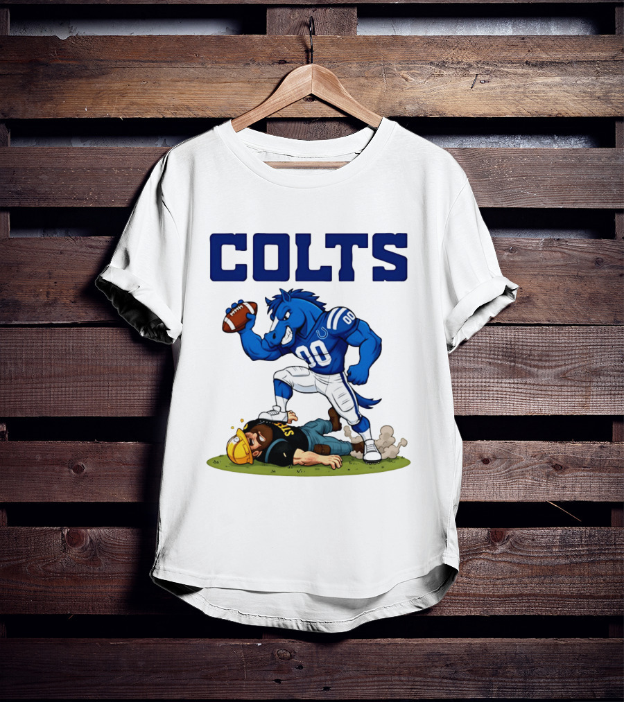 Colts Football Rivalry Humor Vs Steelers Comic T-Shirt
