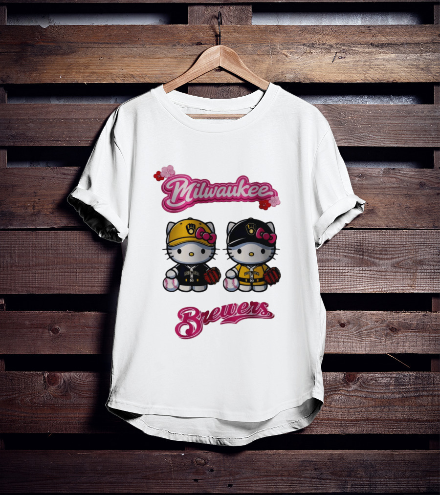 Milwaukee Brewers Hello Kitty Baseball Collaboration 2026 T-Shirt